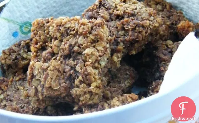 Flapjacks di banana, cocco e cioccolato e Castello di Stirling