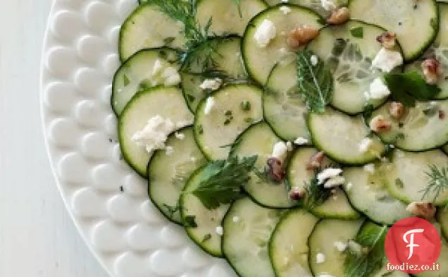 Insalata di carpaccio di cetrioli e zucchine
