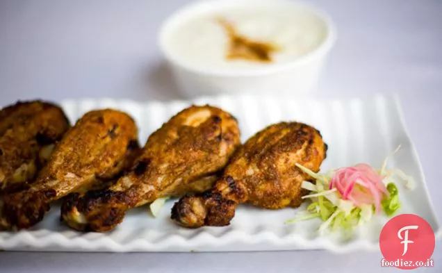 Pollo Tandoori con cetriolo Raita