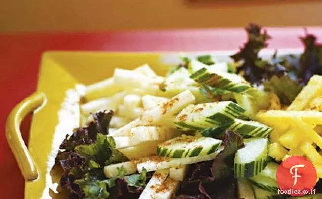 Insalata di Jicama, cetrioli e ananas (Pico de Gallo)