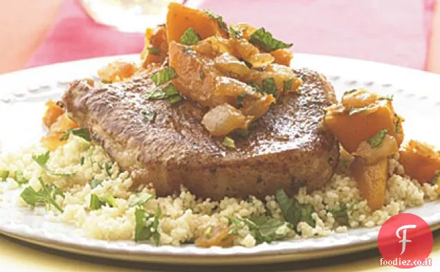 Braciole di maiale speziate con zucca