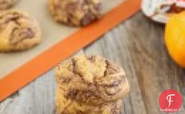 Biscotti alla zucca con turbinio di nutella