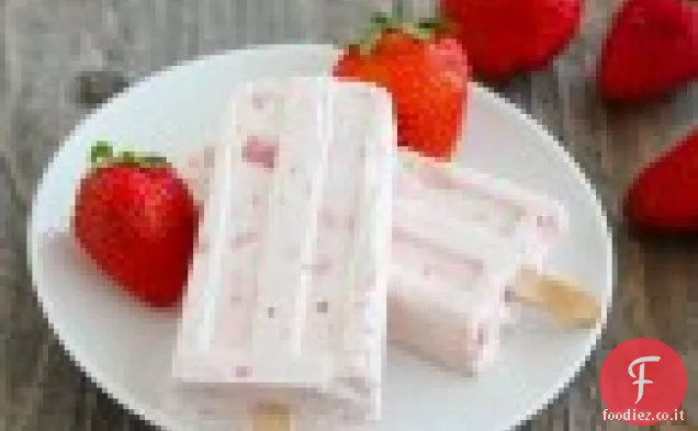 Cheesecake alla fragola Ice Pops