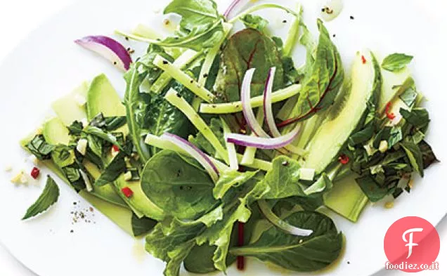 Carpaccio di broccoli con insalata di broccoli
