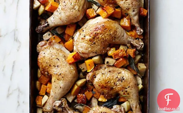 Butternut Squash-Pollo Pan-Arrosto