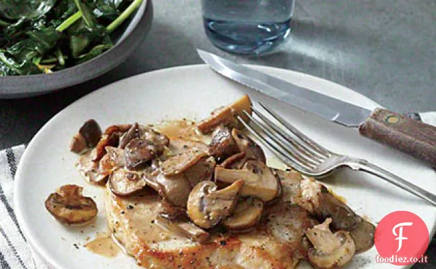 Cotolette di Maiale con Marsala di Funghi selvatici