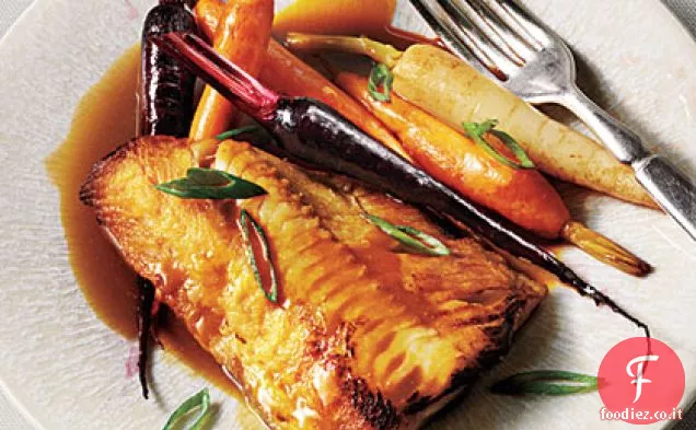 Sablefish con lieve Glace Senape