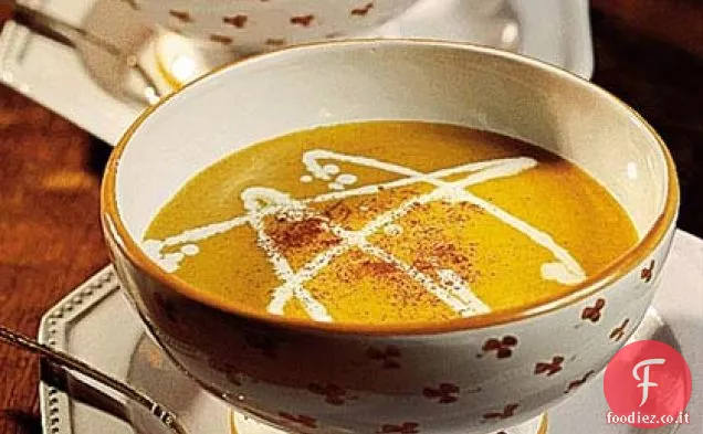 Butternut al curry-Bisque di gamberetti