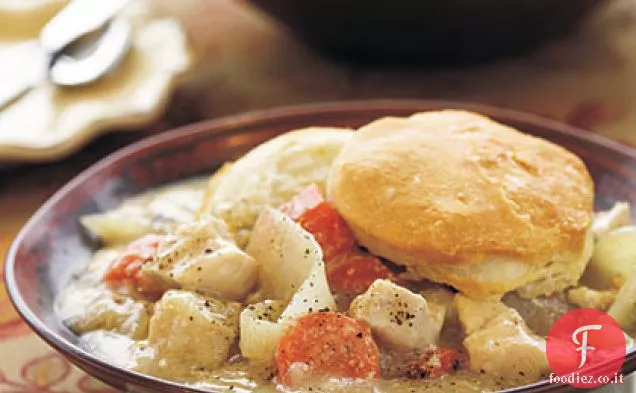 Stufato di pollo con biscotti