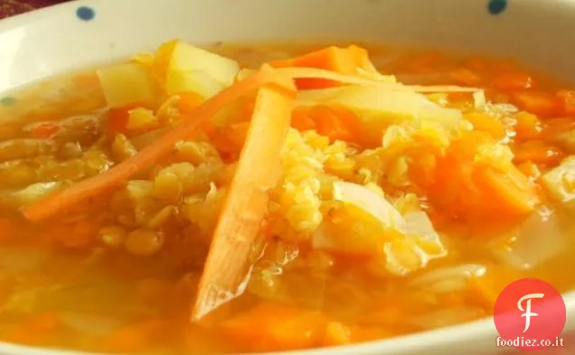 Zuppa di carote e lenticchie