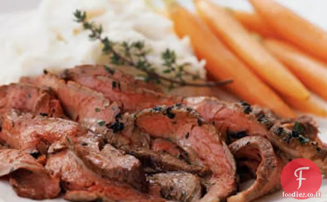 Bistecca di fianco arrosto con olio d'oliva-Herb Rub