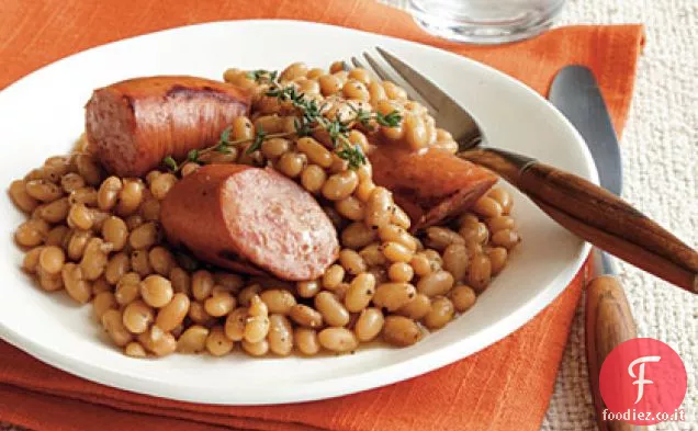 Fagiolini con salsiccia affumicata