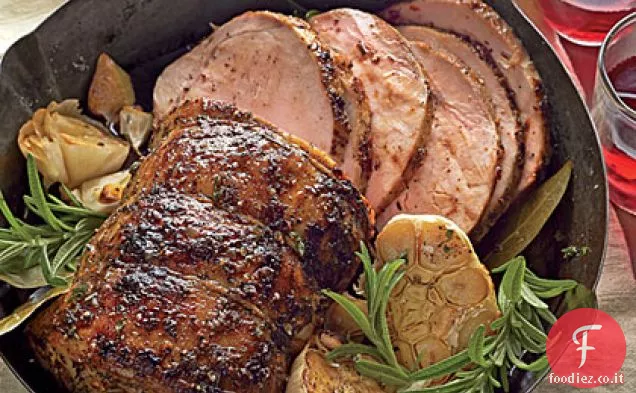 Lonza di maiale arrostita alle erbe