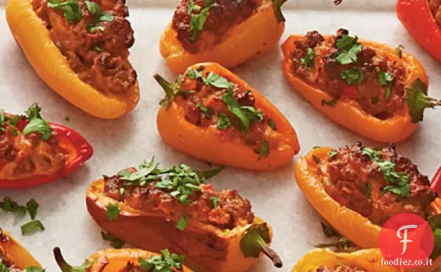 Chorizo-e formaggio di capra-Peperoni ripieni