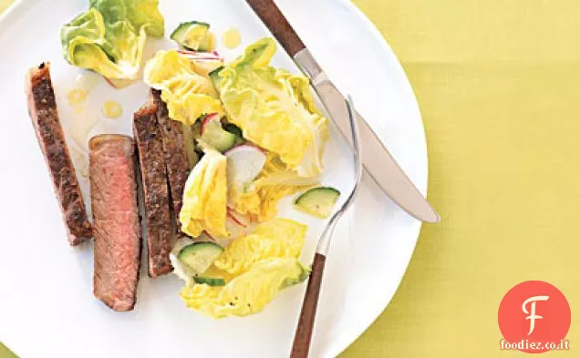 Bistecca perfetta con insalata di ravanelli