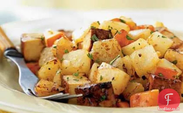 Browns di hash con Tofu stagionato all'italiana
