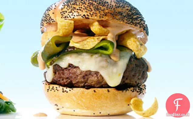 Nuovo Messico Verde Cile e hamburger Frito