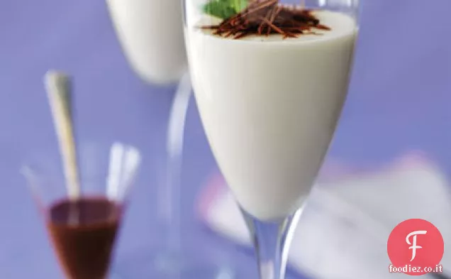 Panna Cotta al Cioccolato Bianco con Salsa al Cioccolato Fondente