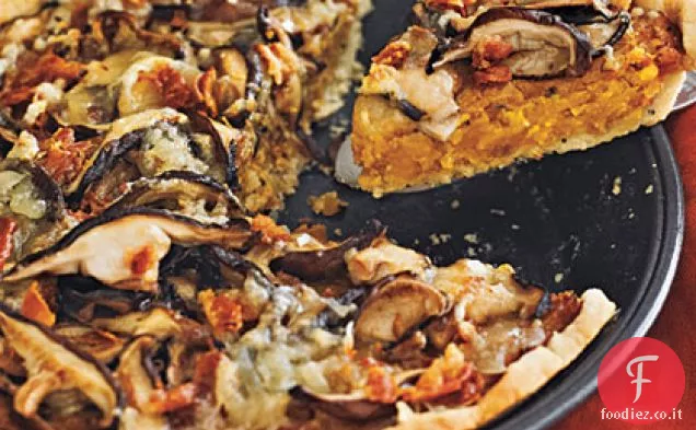 Crostata di zucca e funghi con Gruyère