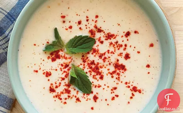 Zuppa di cetriolo turco e menta