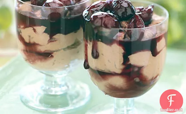 Mousse veloce al cioccolato e Cannella con Ciliegie