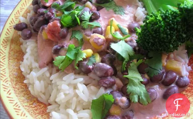 Crock-Pot di pollo con fagioli neri e crema di formaggio...gnam!