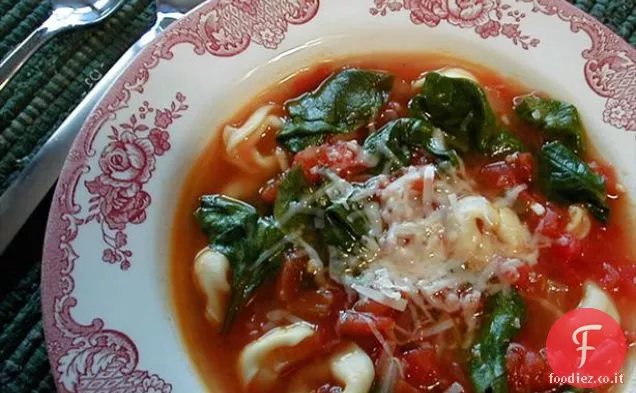 Tortellini Pomodoro Zuppa di Spinaci
