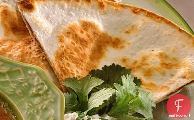 Quesadillas di fagioli e mais fritti