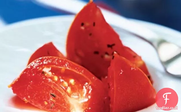 Pomodori marinati con Limone e Santoreggia estiva