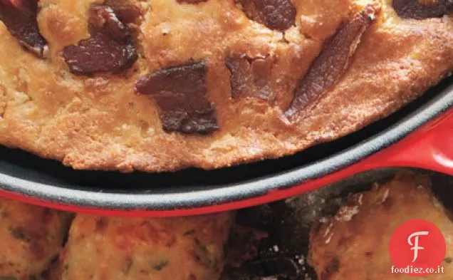 Pane di mais con crosta di pancetta