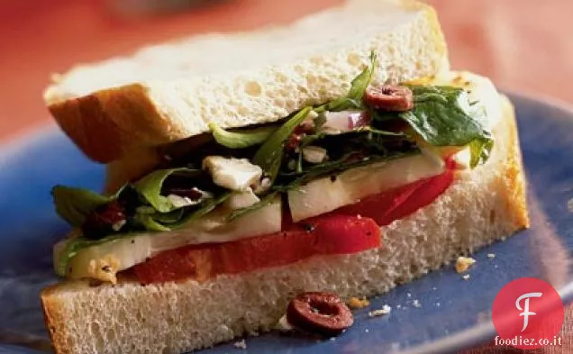 Panino greco con Vinaigrette Feta