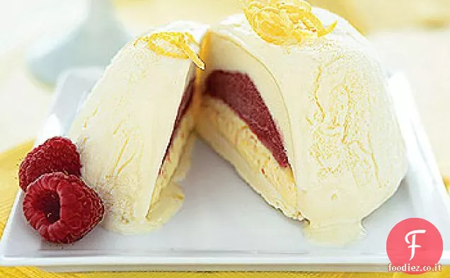 Bombette di gelato al limone e lampone