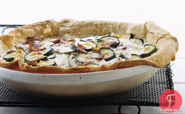 Zucchine, pancetta e quiche di Gruyère