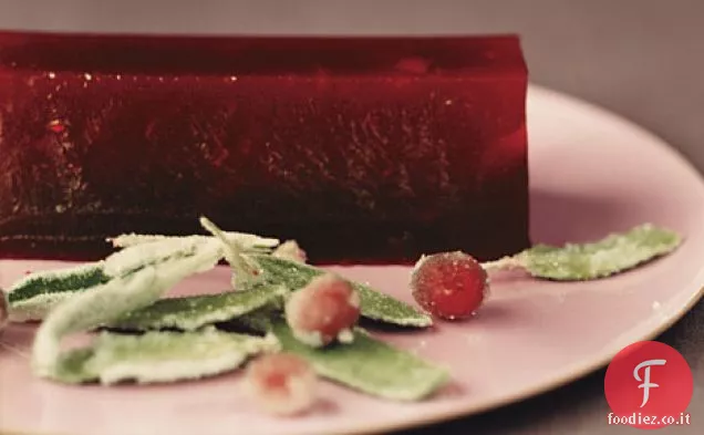 Gelatina di grappa al mirtillo