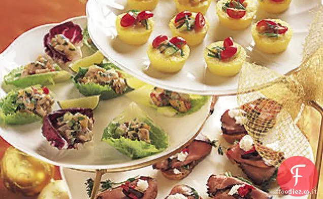 Roast Beef e Crostini di Rucola con salsa al Peperoncino