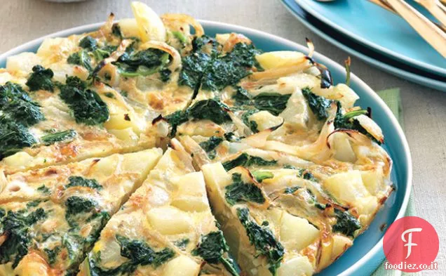 Frittata di cavolo, patate e cipolle