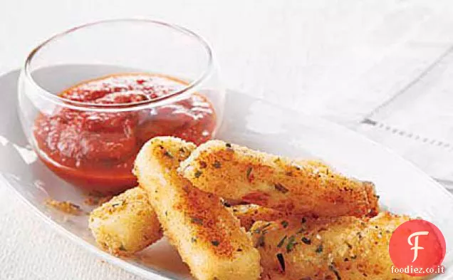 Bastoncini di mozzarella al forno