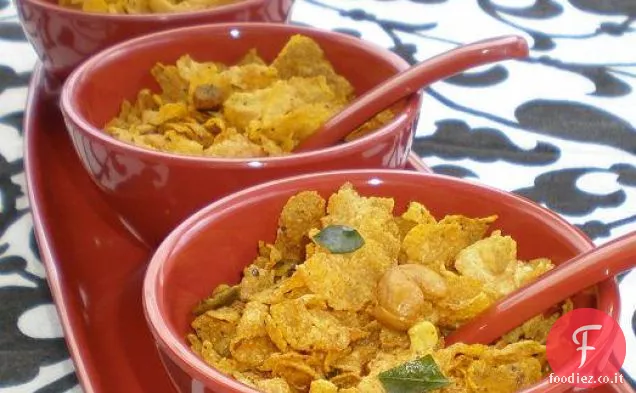 Corn Flakes Chivda (piccante indiano Spuntino Mix)