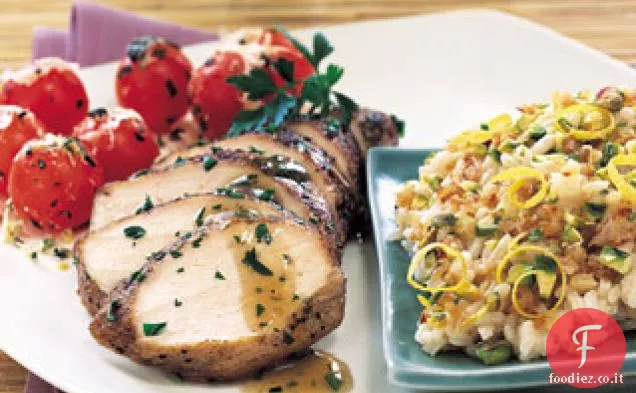 Petti di pollo speziati con salsa di scalogno al limone