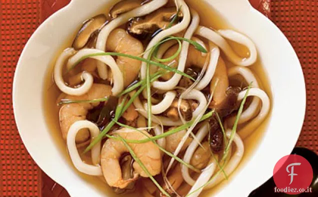 Zuppa di Udon con gamberetti