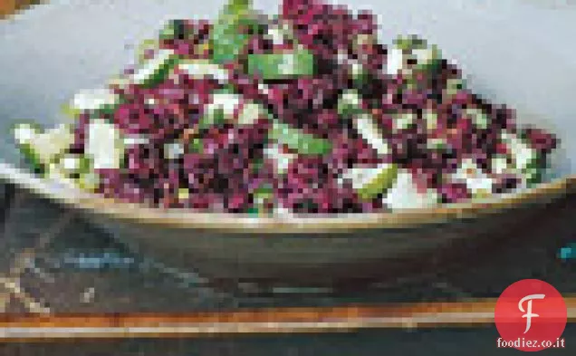 Cetriolo persiano e insalata di riso viola