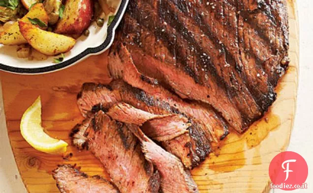 Bistecca scottata con patate-Carciofo Hash