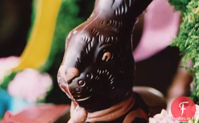 Coniglio al cioccolato modellato