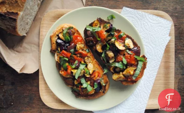 Melanzane arrosto e pomodorini