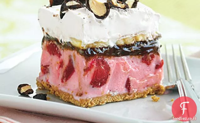 Quadrati di banana Split congelati