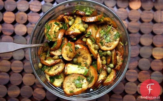 Melanzane marinate con Capperi e Menta