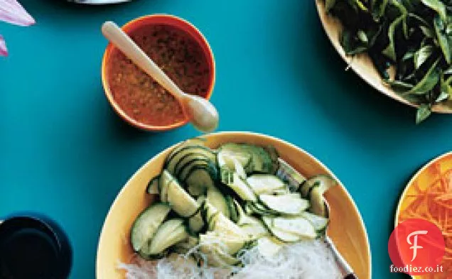 Cellophane-Insalata di noodle con arrosto di maiale