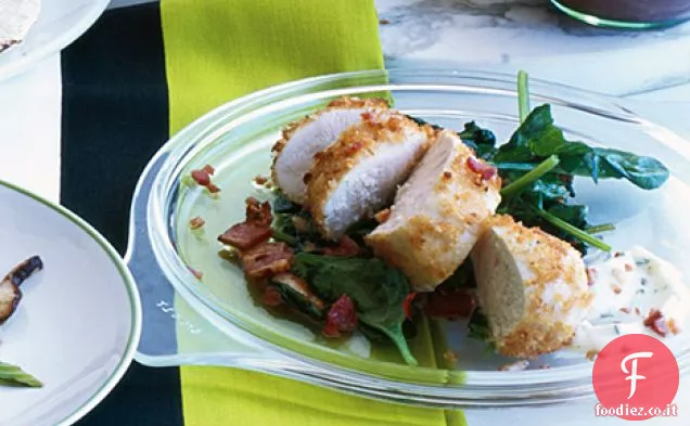Pollo BLT con maionese al rosmarino e limone