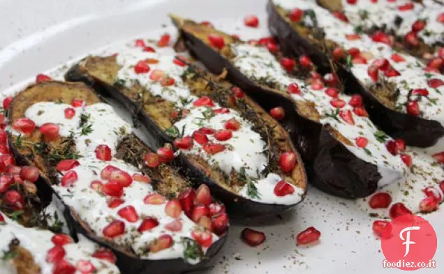 Melanzane con salsa di latticello