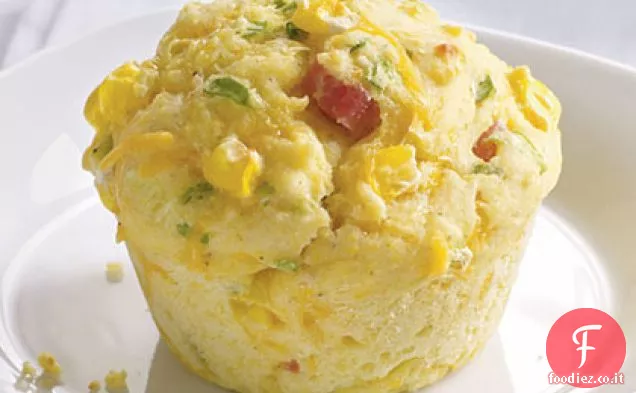 Muffin di mais al prosciutto e formaggio
